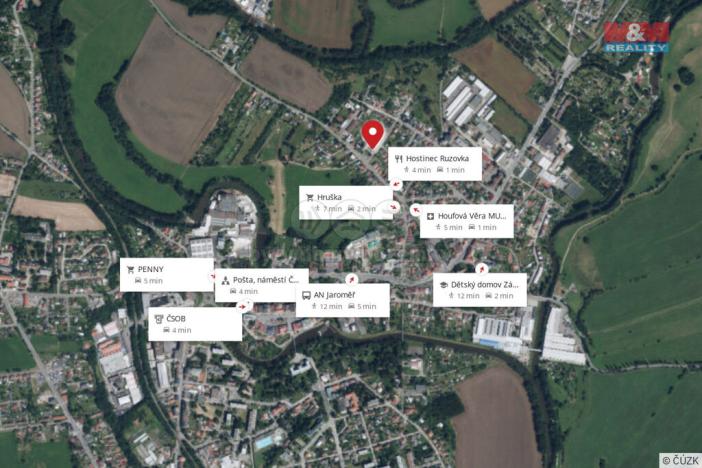 Prodej bytu 1+1, Jaroměř - Jakubské Předměstí, Slovenského nár. povstání, 46 m2