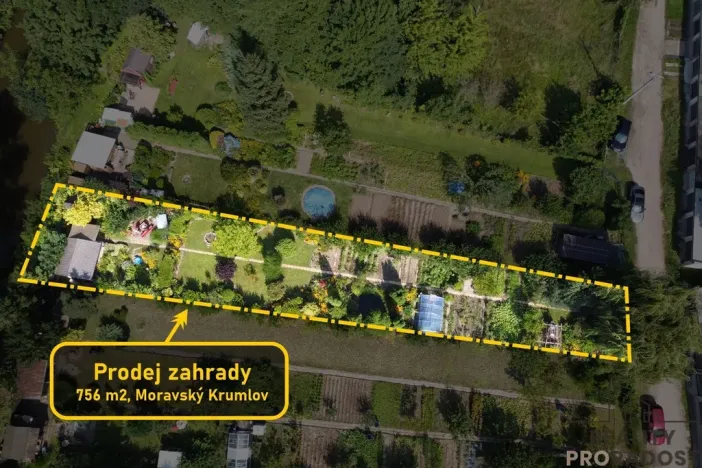 Prodej zahrady, Moravský Krumlov, 756 m2