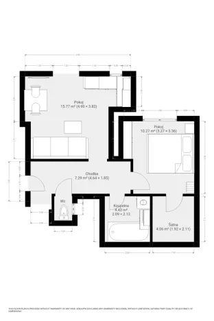 Pronájem bytu 2+kk, Brno, Kartouzská, 44 m2