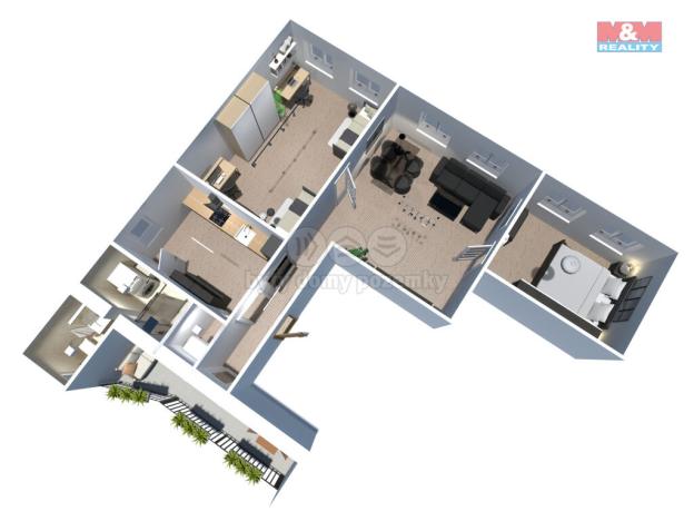 Prodej bytu 3+1, Chomutov, Ruská, 92 m2