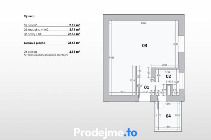 Prodej bytu 1+kk, Znojmo, Růženy Svobodové, 28 m2