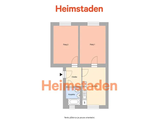 Pronájem bytu 2+1, Ostrava - Moravská Ostrava, Gajdošova, 48 m2