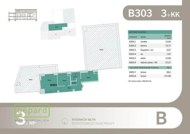 Prodej bytu 3+kk, Velké Přílepy, Pražská, 79 m2