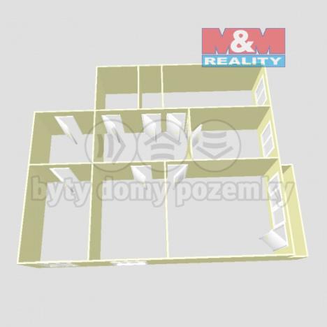 Pronájem bytu 4+1, Litvínov - Janov, Hamerská, 74 m2