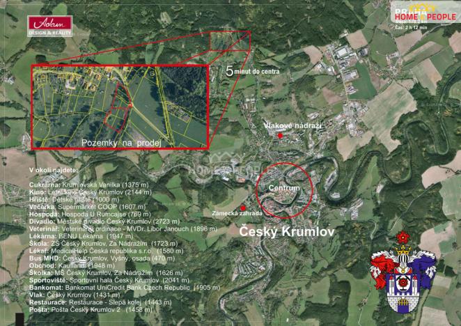 Prodej pozemku pro bydlení, Český Krumlov - Vyšný, 735 m2