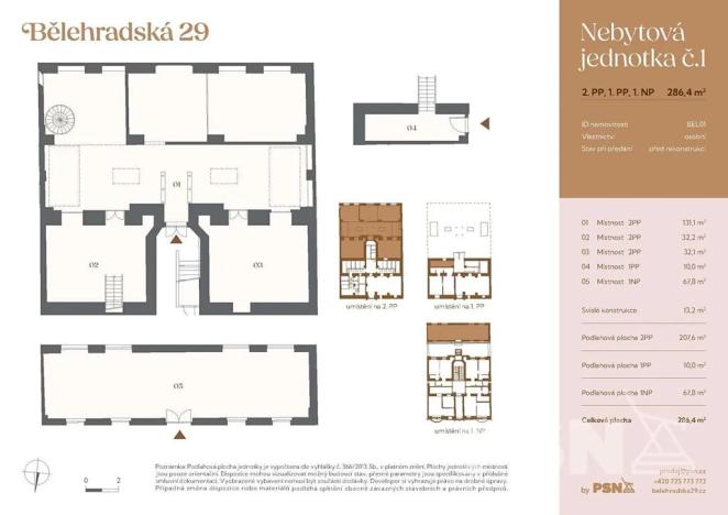 Prodej obchodního prostoru, Praha - Vinohrady, Bělehradská, 286 m2