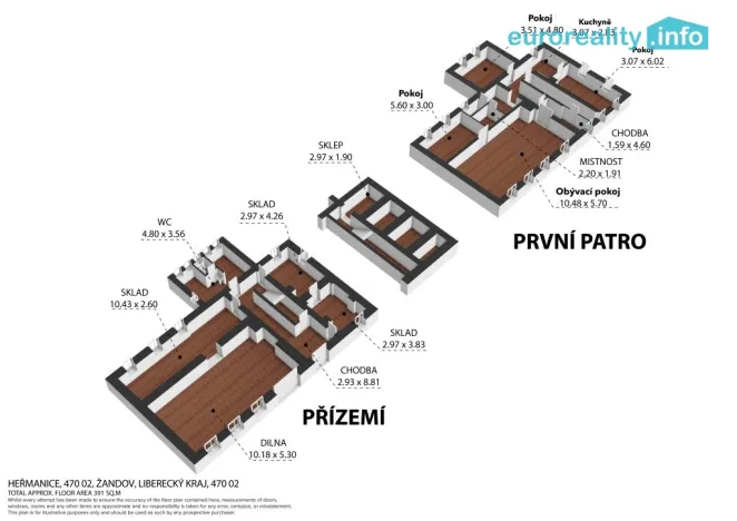 Prodej rodinného domu, Žandov - Heřmanice, 290 m2