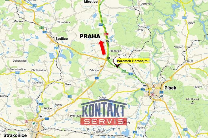 Pronájem komerčního pozemku, Drhovle, 8946 m2