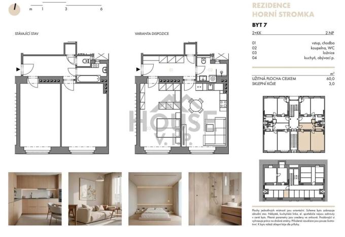 Prodej bytu 2+kk, Praha - Vinohrady, V Horní Stromce, 60 m2