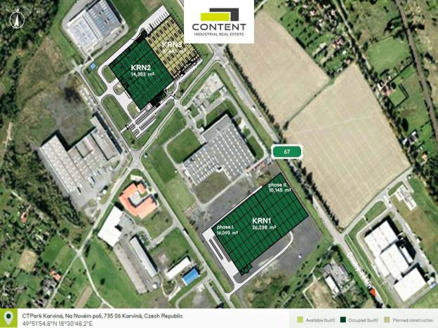 Pronájem výrobních prostor, Karviná - Staré Město, Dětmarovická, 10446 m2