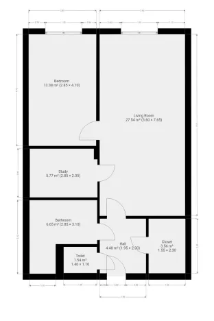 Pronájem bytu 2+kk, Praha - Kyje, Za černým mostem, 66 m2