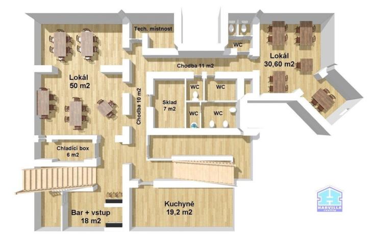 Pronájem restaurace, Plzeň - Jižní Předměstí, Skrétova, 176 m2