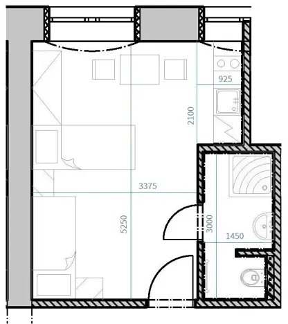 Prodej bytu 1+kk, Bublava, 24 m2