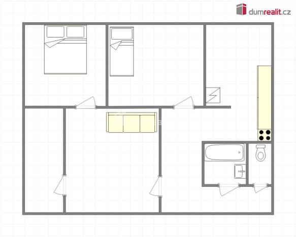 Prodej bytu 3+1, Tachov, Trocnovská, 76 m2