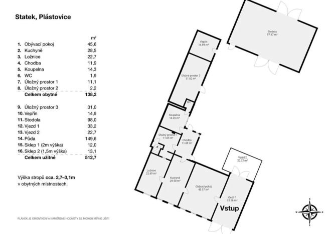 Prodej zemědělské usedlosti, Sedlec, 138 m2