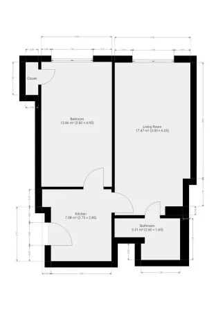 Pronájem bytu 2+kk, Praha - Nusle, Maroldova, 42 m2