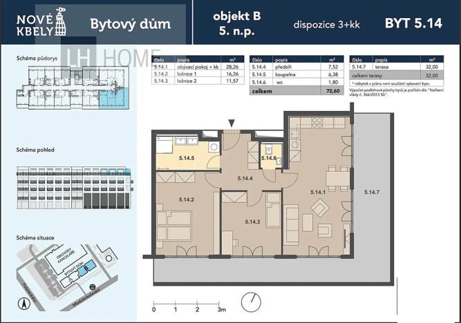 Prodej bytu 3+kk, Praha - Kbely, Mladoboleslavská, 72 m2