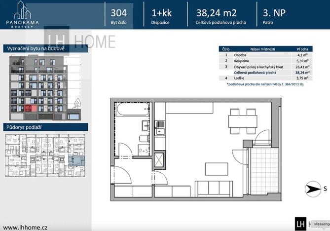 Prodej bytu 1+kk, Praha - Chodov, Gregorova, 38 m2