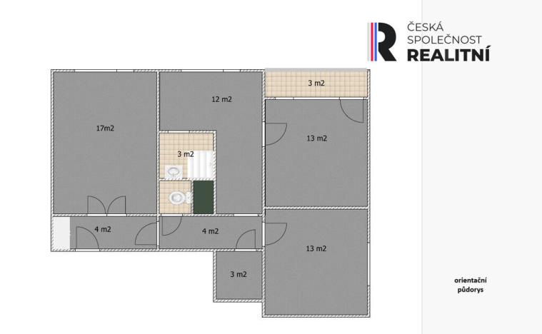 Prodej bytu 3+1, Žatec, Příkrá, 68 m2