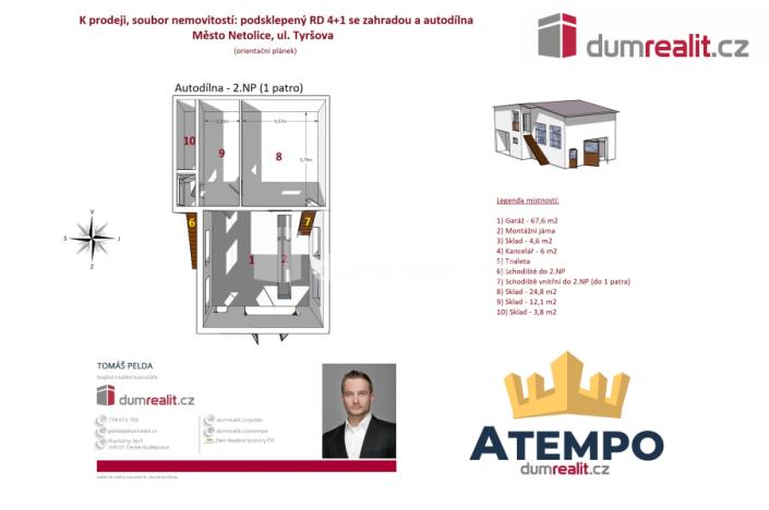 Prodej rodinného domu, Netolice, Tyršova, 321 m2