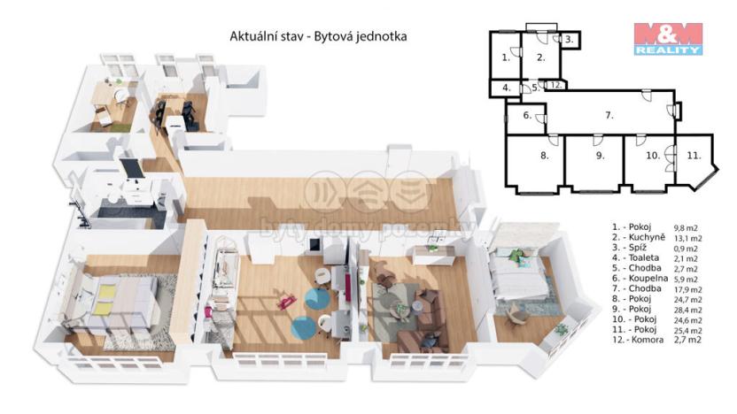 Prodej bytu 5+1, Praha - Holešovice, Heřmanova, 160 m2