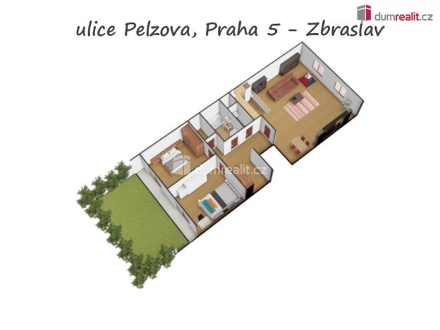 Prodej bytu 3+kk, Praha - Zbraslav, Pelzova, 82 m2