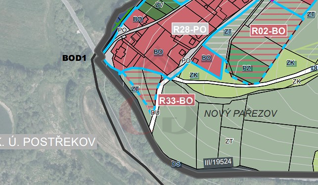 Prodej pozemku pro bydlení, Pařezov, 2050 m2