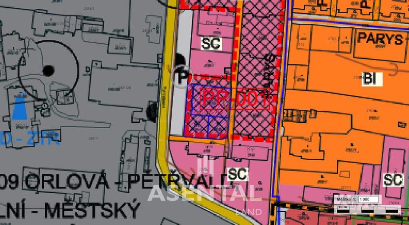 Prodej komerčního pozemku, Petřvald, Rychvaldská, 1579 m2