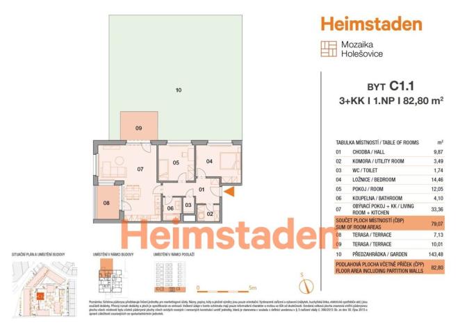Pronájem bytu 3+kk, Praha - Holešovice, U Pergamenky, 88 m2