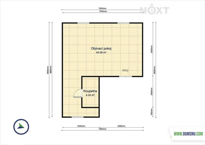 Pronájem bytu 1+kk, Šumperk, Hanácká, 45 m2