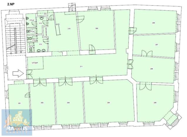 Pronájem kanceláře, Praha - Vinohrady, Chrudimská, 325 m2