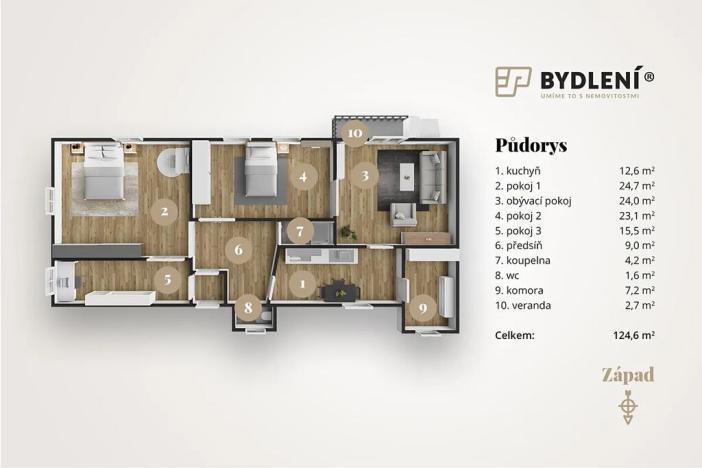 Prodej bytu 4+1, Teplice, Duchcovská, 124 m2