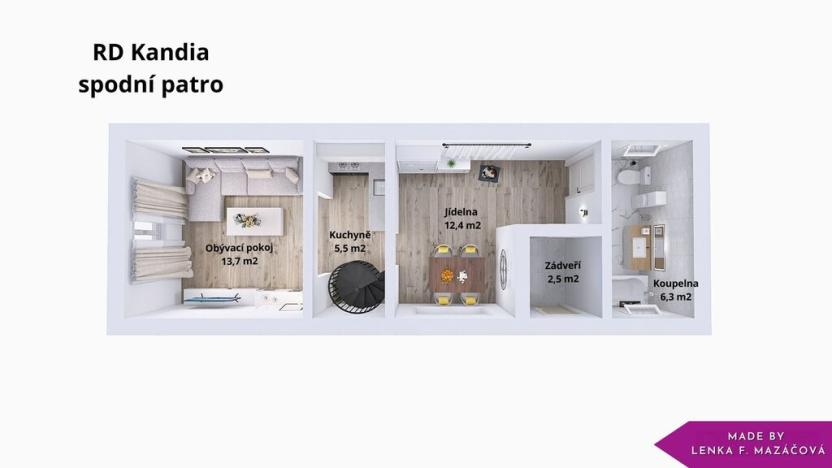 Prodej rodinného domu, Laškov - Kandia, 90 m2