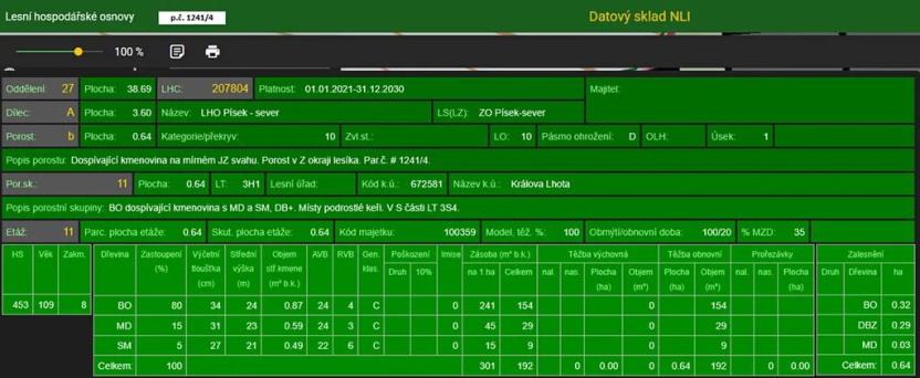 Prodej lesa, Králova Lhota, 11095 m2