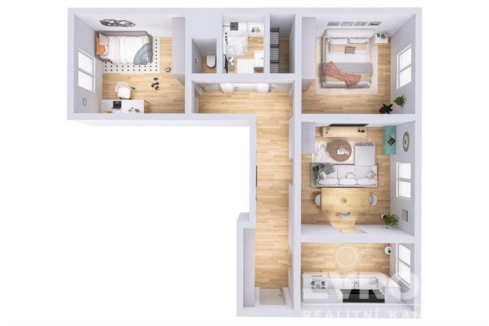 Prodej bytu 3+1, Příbram, Edvarda Beneše, 77 m2