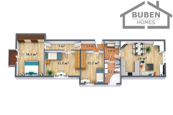 Prodej bytu 4+kk, Mariánské Lázně, Husova, 91 m2