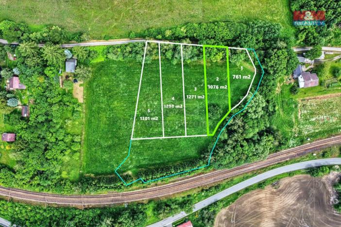 Prodej pozemku pro bydlení, Služátky, 1076 m2