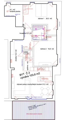 Prodej bytu 3+kk, Kunice, Na Kopánku, 104 m2