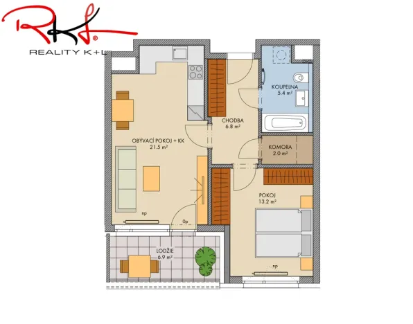 Prodej bytu 2+kk, Praha, náměstí Olgy Scheinpflugové, 58 m2