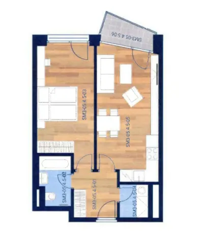 Pronájem bytu 2+kk, Praha - Smíchov, Šiklové, 56 m2