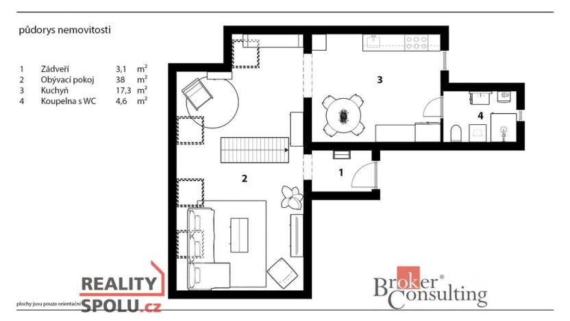 Prodej bytu 2+1, Trutnov, 80 m2