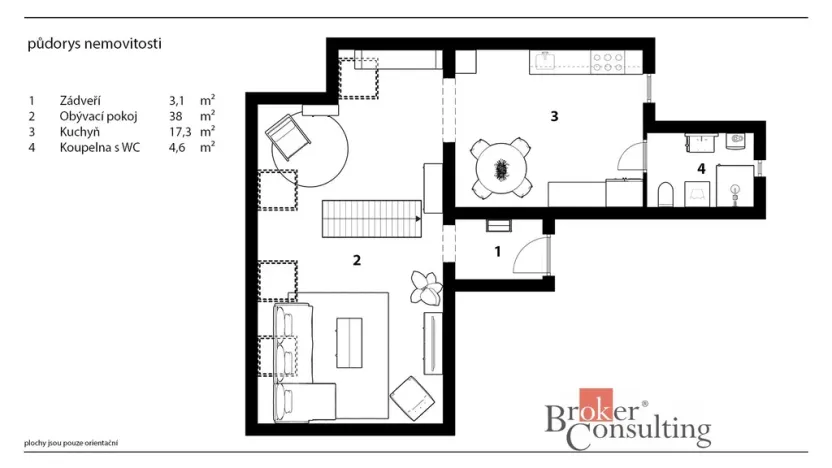Prodej bytu 2+1, Trutnov - Poříčí, Voletinská, 80 m2
