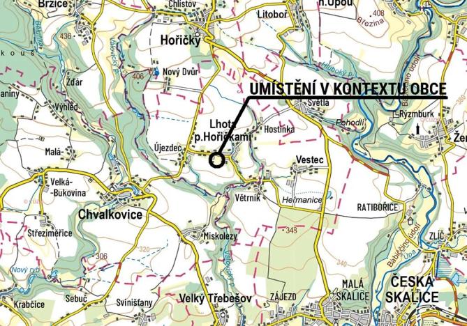 Prodej pozemku pro bydlení, Lhota pod Hořičkami, 1422 m2