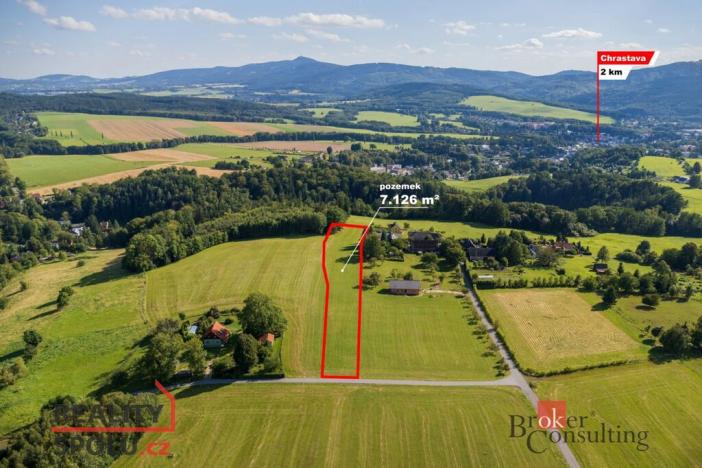 Prodej louky, Chrastava - Horní Chrastava, Frýdlantská, 7126 m2