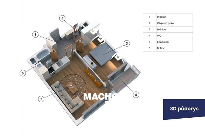 Pronájem bytu 2+kk, Praha - Michle, Michelská, 62 m2