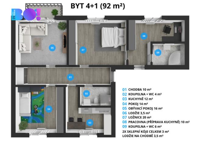 Prodej bytu 4+1, Ostrava, Josefa Brabce, 92 m2