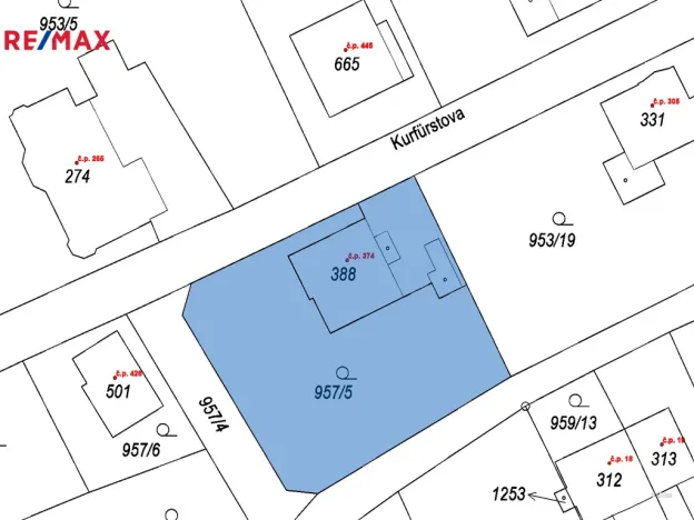 Prodej pozemku pro bydlení, Stará Paka, Kurfürstova, 948 m2