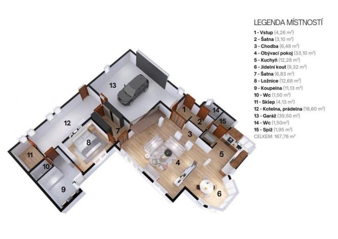 Prodej rodinného domu, Brno - Útěchov, Rozcestí, 365 m2