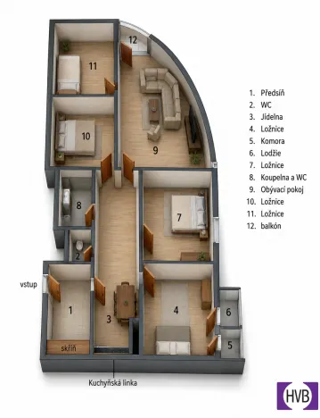 Prodej bytu 4+kk, Praha - Vinohrady, Kouřimská, 115 m2