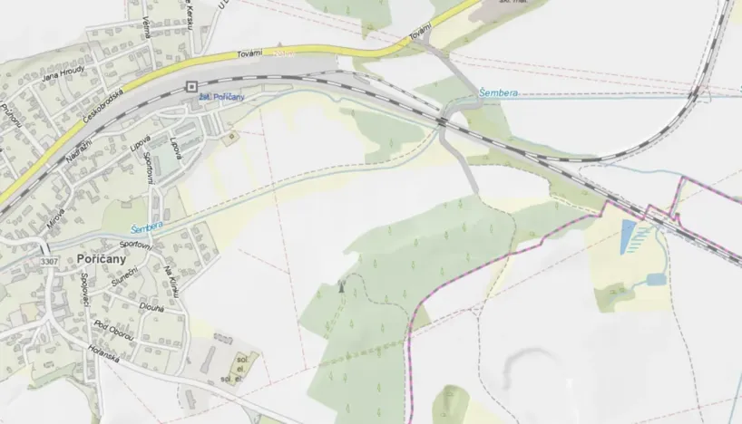 Prodej louky, Hořany, 2043 m2